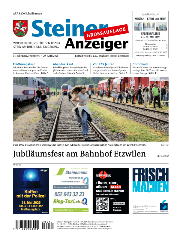 Steiner Anzeiger vom 29. April 2025