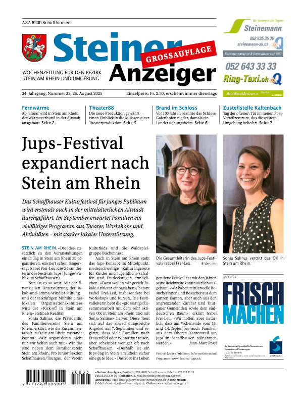 Steiner Anzeiger vom 26. August 2025