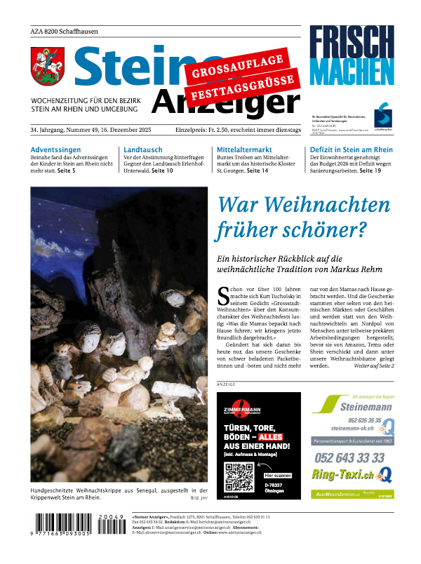 Steiner Anzeiger vom 16. Dezember 2025 Steiner Anzeiger vom 16. Dezember 2025